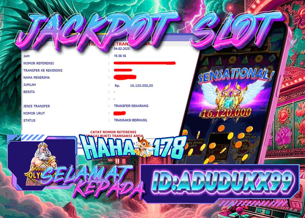 Kemenangan ADUDUXX99 di Zeus – Jackpot Rp16.120.000 di HAHA178 Kemenangan ADUDUXX99 senilai Rp16.120.000 di game Zeus di HAHA178
