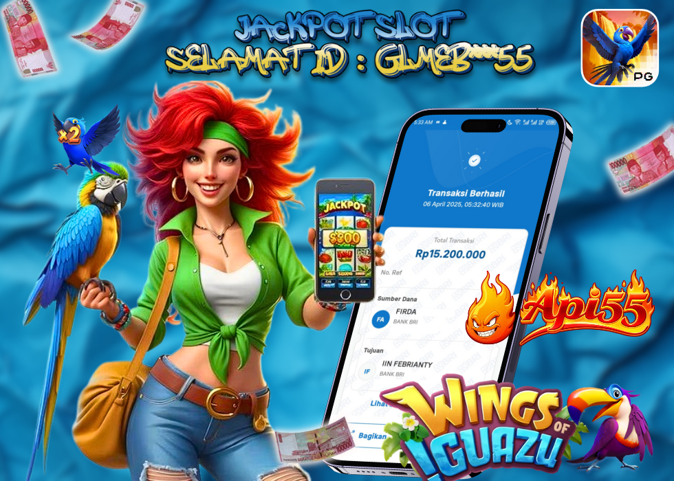 GLMB***55 menang besar Rp 15.200.000 di Wings of Iguazu dari PGSoft di API55
