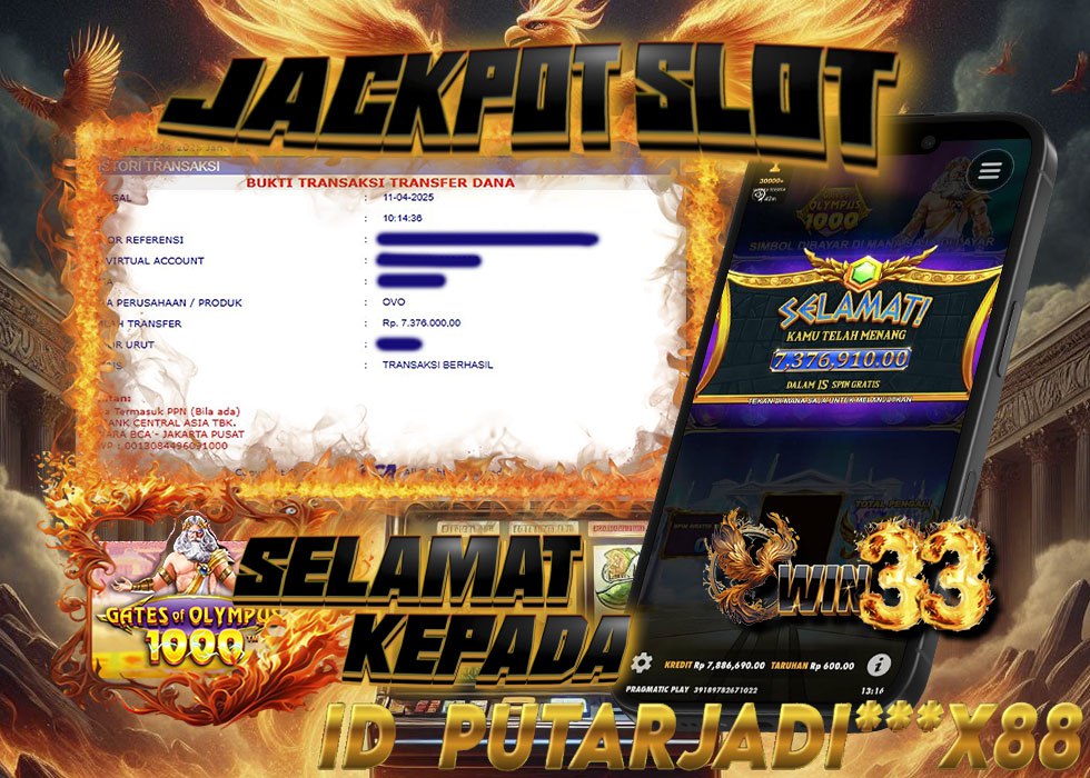ID PUTARJADI***X88 menang Rp7.376.910 dari Gates of Olympus di situs WIN33