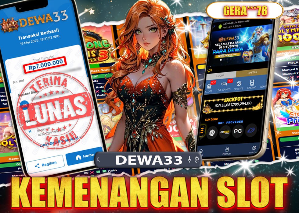 Menang jackpot di DEWA33 – Slot terpercaya dan pembayaran cepat

